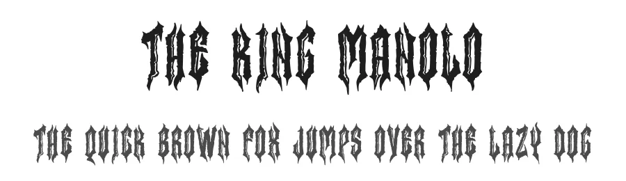 The King Manolo by Woodcutter Manero — Display Font
