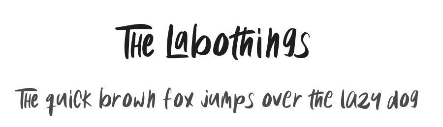 The Labothings — Display Font