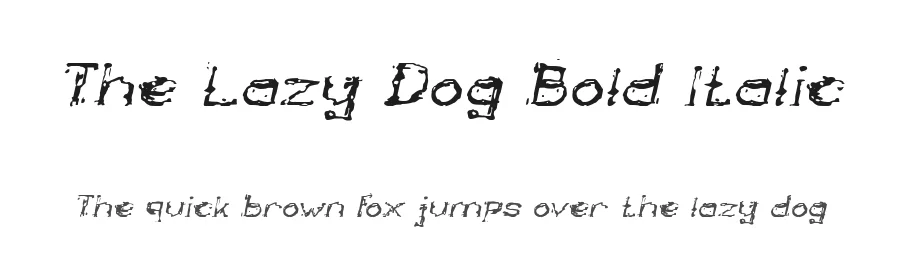 The Lazy Dog Bold Italic by http://www.dafont.com/wino-s-kadir.d2209 — Display Font