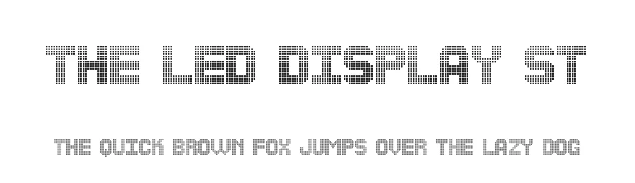 The Led Display St by This font is an original work of southype dot com — Display Font