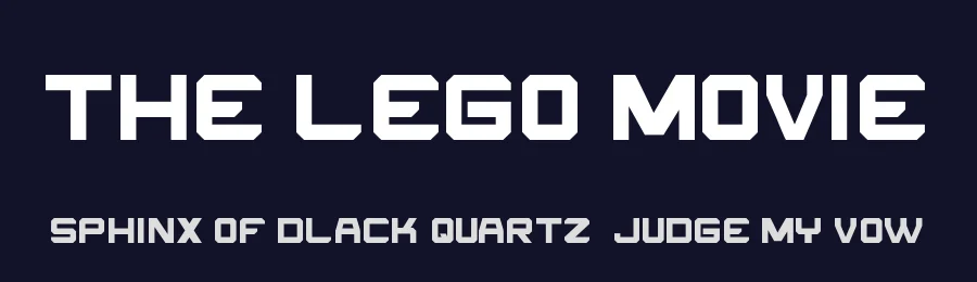 THE LEGO MOVIE — Display Font — thumbnail 2