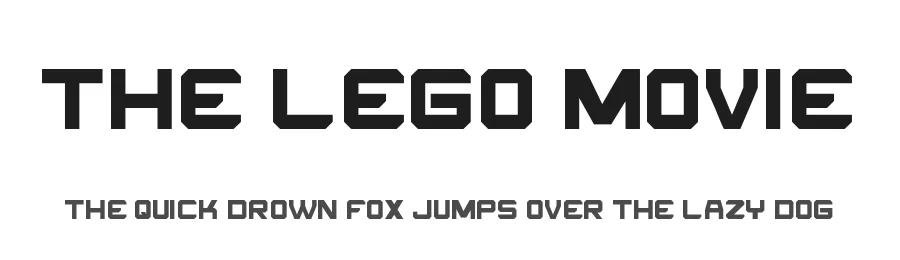 THE LEGO MOVIE — Display Font