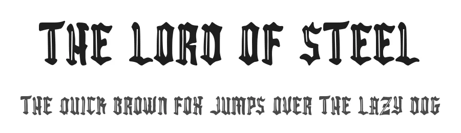 The Lord of Steel by Woodcutter Manero — Display Font