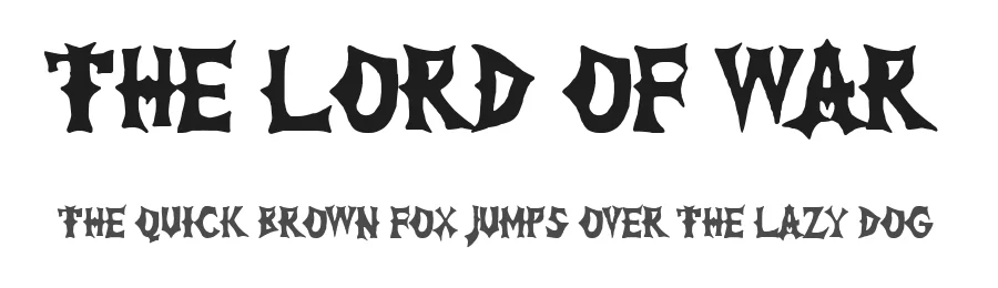 The Lord of War by Woodcutter Manero — Display Font
