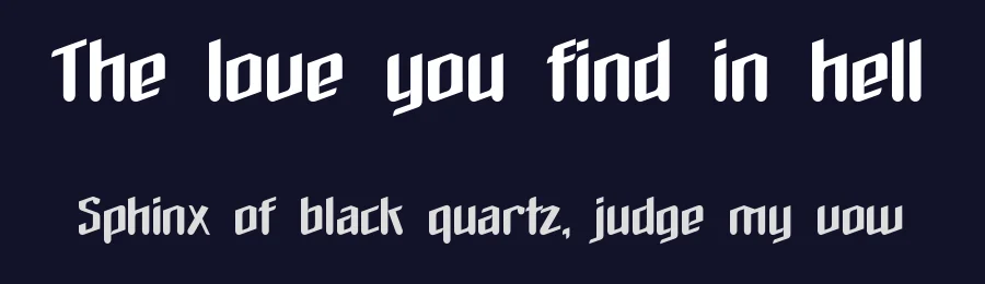 The love you find in hell — Display Font — thumbnail 2
