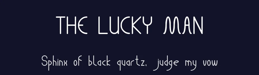 THE LUCKY MAN by http://www.dafont.com/wino-s-kadir.d2209 — Display Font — thumbnail 2