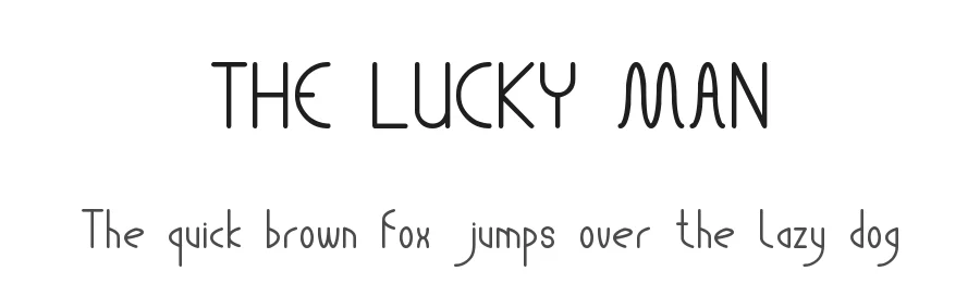 THE LUCKY MAN by http://www.dafont.com/wino-s-kadir.d2209 — Display Font