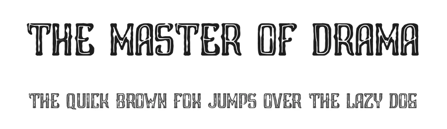 The Master of Drama by Woodcutter Manero — Display Font