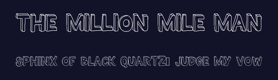 THE MILLION MILE MAN — Display Font — thumbnail 2