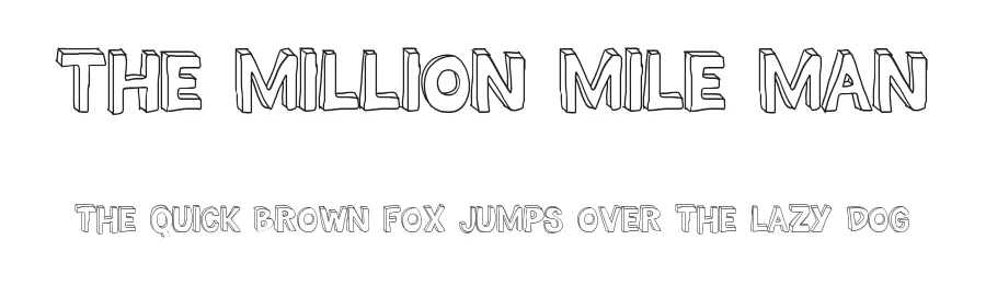 THE MILLION MILE MAN — Display Font