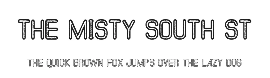 The Misty South St by This font is an original work of southype dot com — Display Font