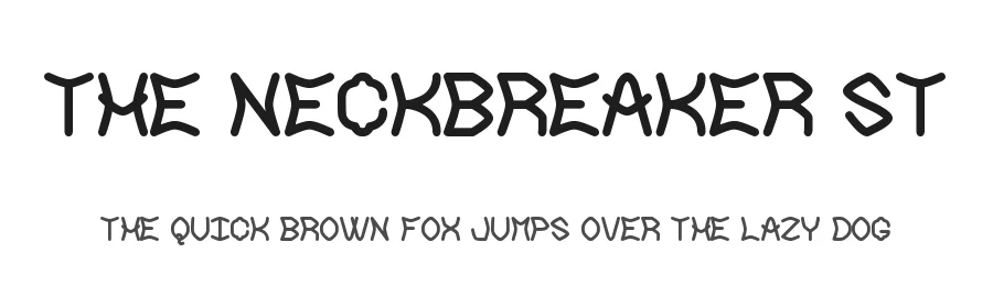 The Neckbreaker St by This font is an original work of southype dot com — Display Font