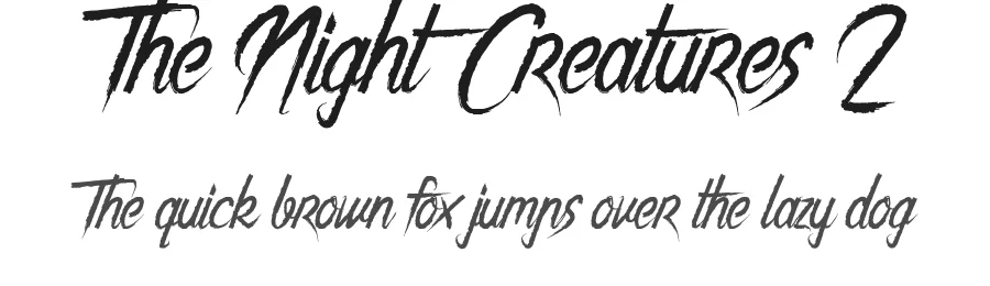 The Night Creatures 2 by Cataleya Butcher — Display Font