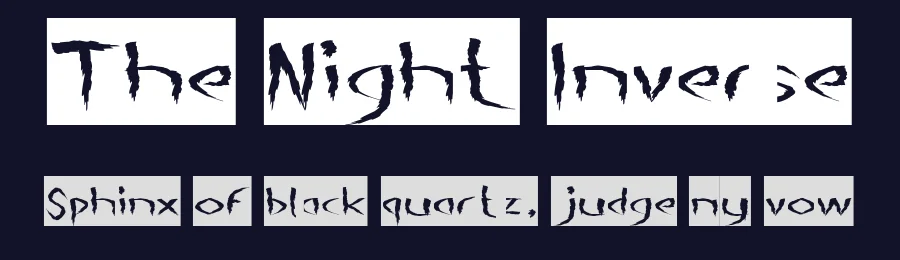The Night Inverse by http://www.dafont.com/wino-s-kadir.d2209 — Display Font — thumbnail 2