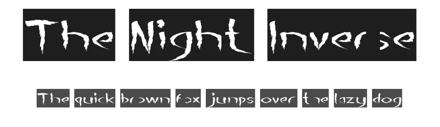 The Night Inverse by http://www.dafont.com/wino-s-kadir.d2209 — Display Font