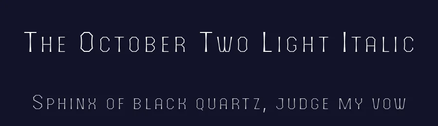 The October Two Light Italic by Situjuh Nazara — Display Font — thumbnail 2