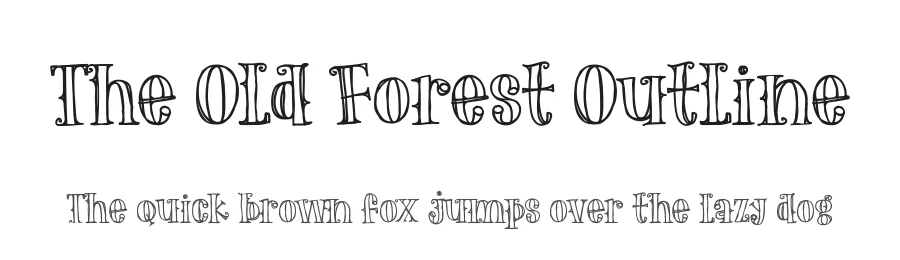The Old Forest Outline by Brittney Murphy — Display Font