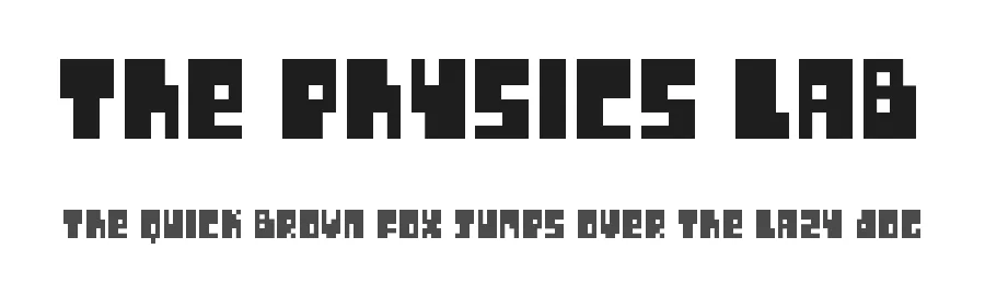 The Physics Lab by Petyka — Display Font