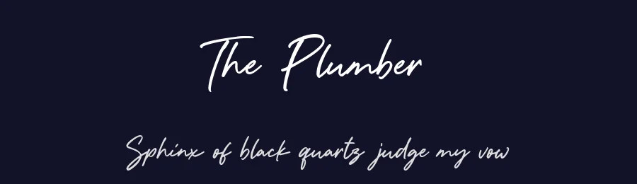 The Plumber by Muhamad Yusron  Billah — Script Font — thumbnail 2