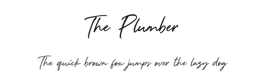 The Plumber by Muhamad Yusron  Billah — Script Font