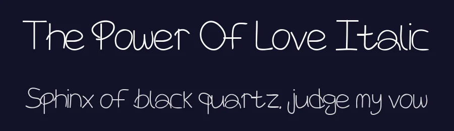 The Power Of Love Italic — Display Font — thumbnail 2