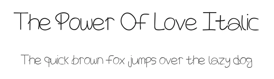 The Power Of Love Italic — Display Font