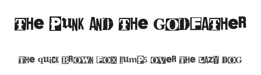The Punk And The Godfather by Woodcutter Manero — Display Font