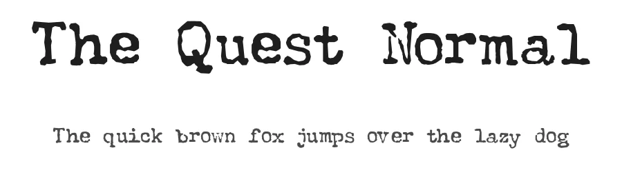 The Quest Normal — Display Font
