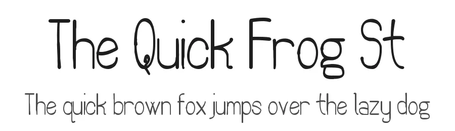 The Quick Frog St by This font is an original work of southype dot com — Display Font