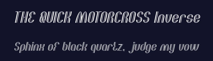 THE QUICK MOTORCROSS Inverse by http://www.dafont.com/wino-s-kadir.d2209 — Display Font — thumbnail 2
