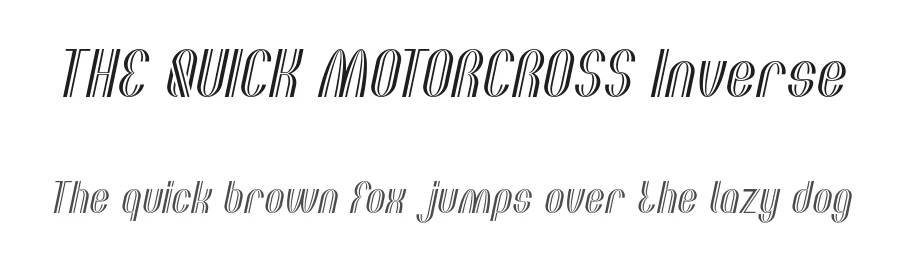 THE QUICK MOTORCROSS Inverse by http://www.dafont.com/wino-s-kadir.d2209 — Display Font