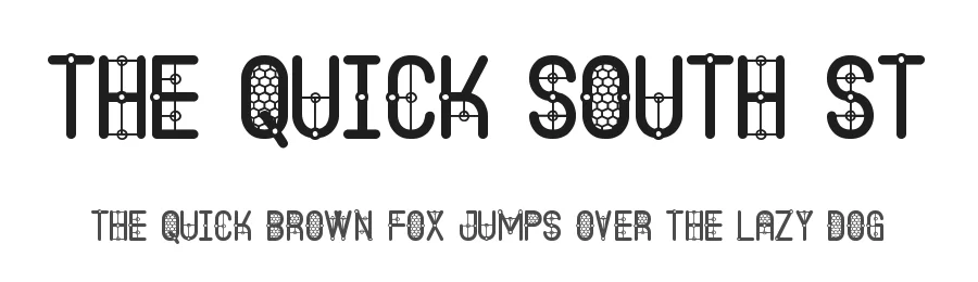 The Quick South St by This font is an original work of southype dot com — Display Font