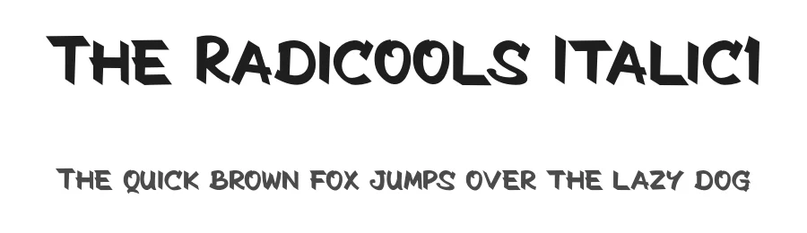 The Radicools Italic1 — Display Font