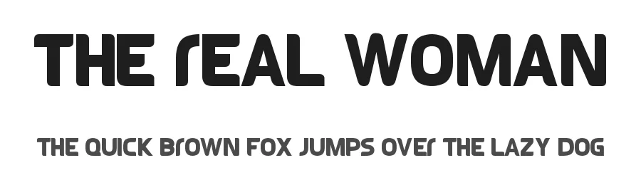 The Real Woman — Display Font