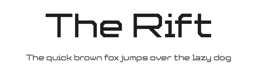 The Rift by Allison James — Display Font