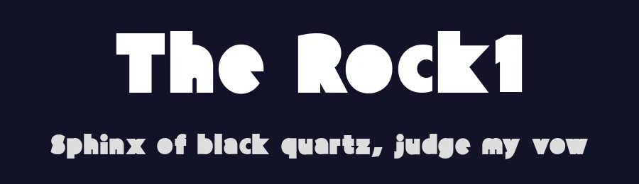 The Rock1 — Display Font — thumbnail 2