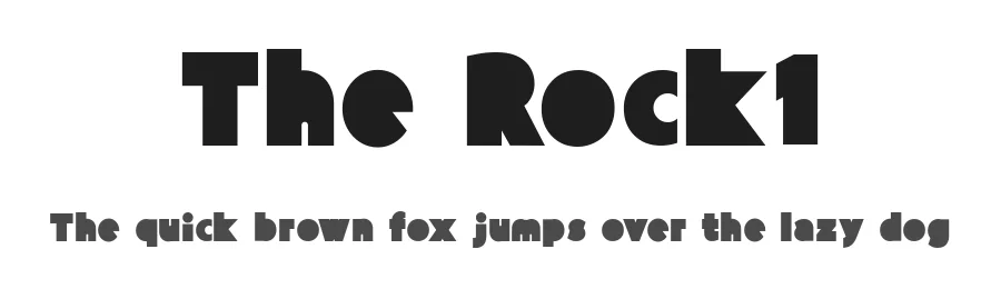 The Rock1 — Display Font