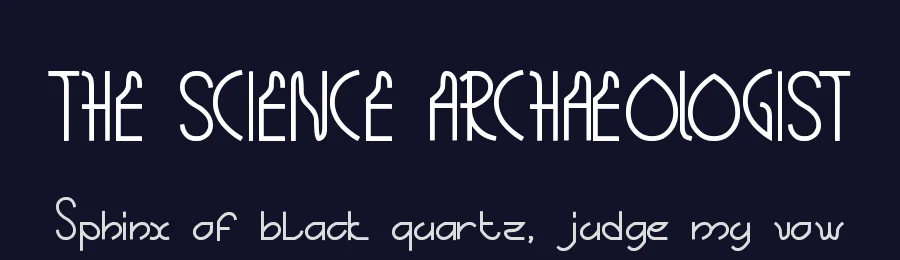 THE SCIENCE ARCHAEOLOGIST by http://www.dafont.com/wino-s-kadir.d2209 — Display Font — thumbnail 2
