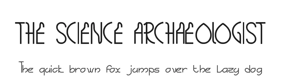 THE SCIENCE ARCHAEOLOGIST by http://www.dafont.com/wino-s-kadir.d2209 β Display Font