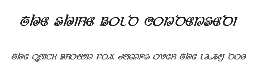 The Shire Bold Condensed1 by Daniel Zadorozny β Display Font