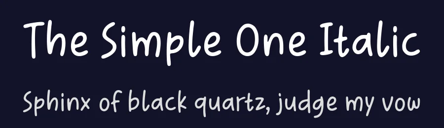 The Simple One Italic by Situjuh Nazara — Script Font — thumbnail 2