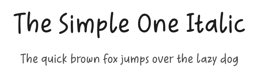 The Simple One Italic by Situjuh Nazara — Script Font