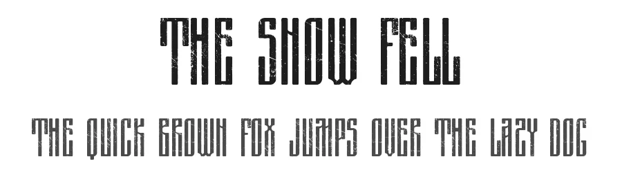 The Snow Fell by Woodcutter Manero β Display Font