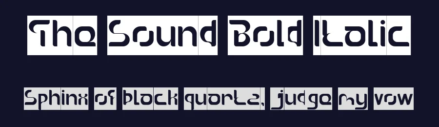 The Sound Bold Italic by http://www.dafont.com/wino-s-kadir.d2209 — Display Font — thumbnail 2