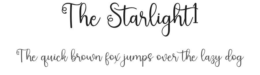 The Starlight1 by Rofiq Soelta β Display Font