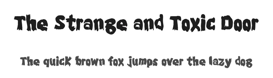 The Strange and Toxic Door by Woodcutter Manero β Display Font