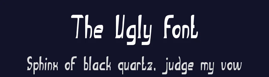 The Ugly font by http://www.dafont.com/wino-s-kadir.d2209 — Display Font — thumbnail 2