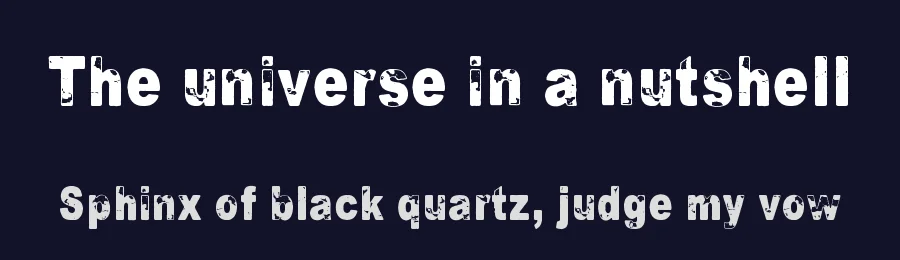 The universe in a nutshell — Display Font — thumbnail 2