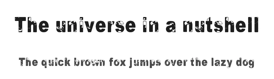 The universe in a nutshell β Display Font