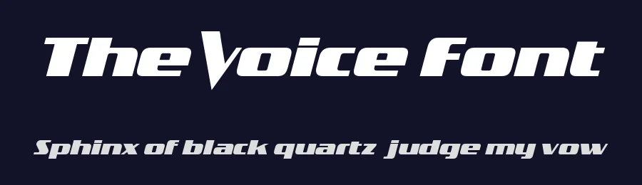The Voice Font — Display Font — thumbnail 2